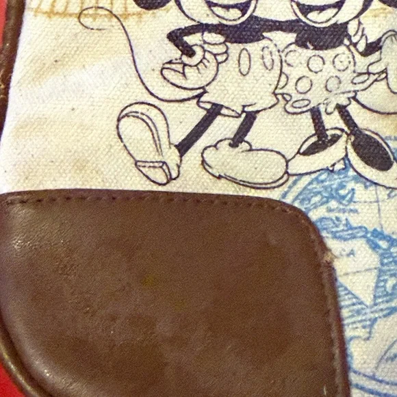 Disney Cream and Brown Mickey Print Crossbody Bag - Picture 5 of 16